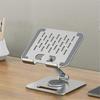 Aluminum Alloy Laptop Stand Adjustable Ergonomic Riser Holder with 360 Rotation for Notebook Tablet Cooling Support