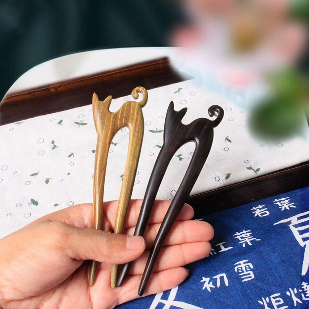 Инструмент для дизайна прически U-образная шпилька для волос Hanfu палочки для волос китайский стиль головной убор деревянная шпилька для волос