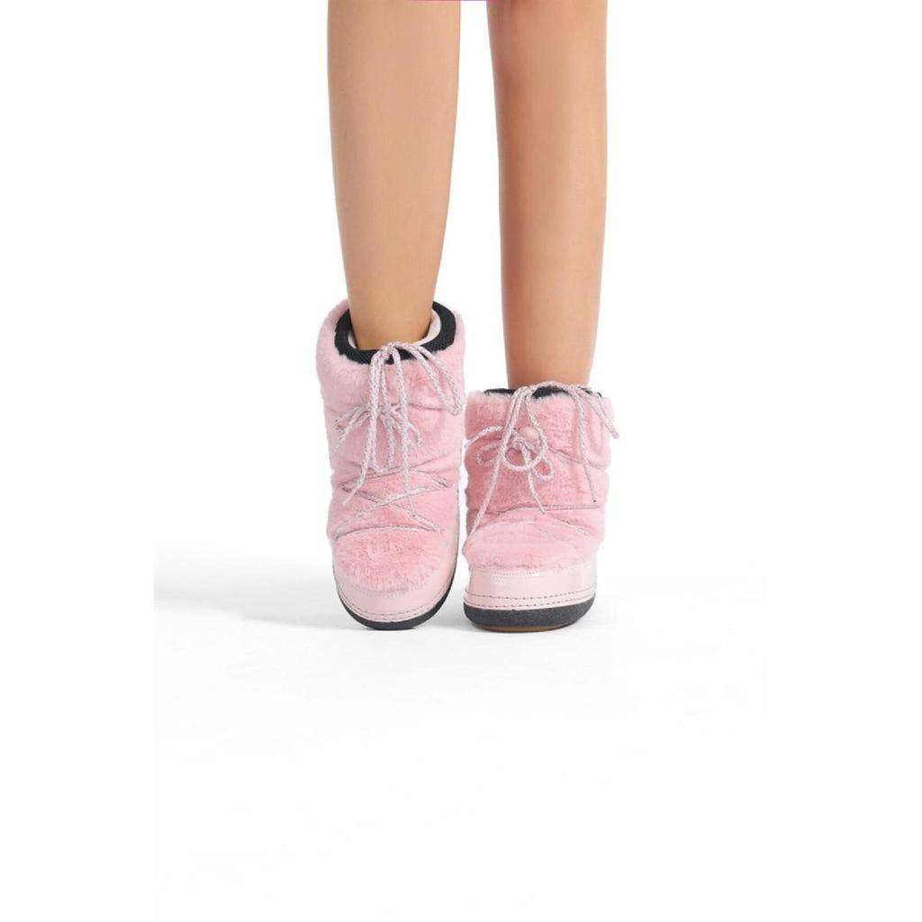 Женские зимние сапоги с противоскользящей подошвой и меховой защитой от воды и снега, с защитой от холода и шерсти внутри