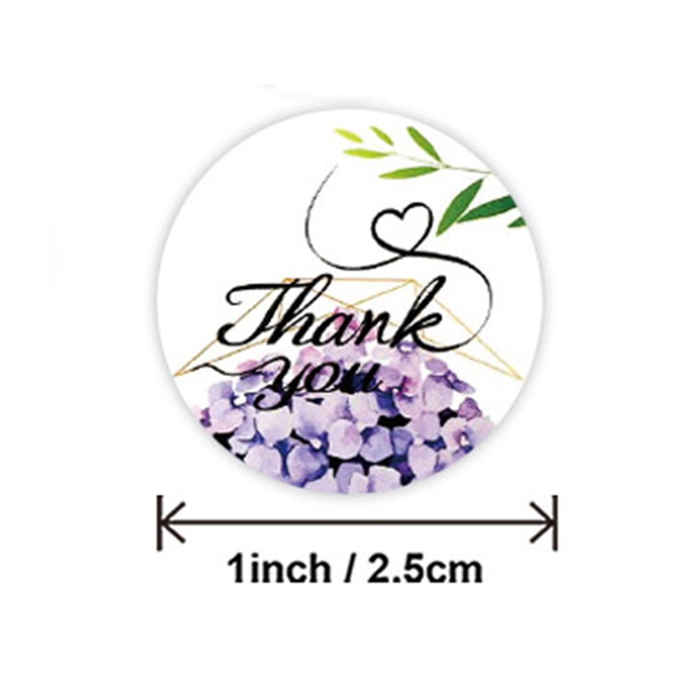 500pcs/roll Thank You Stickers Flower Pattern Party Wedding Decoration Gift Envelope Seal Labels Scrapbooking Stickers