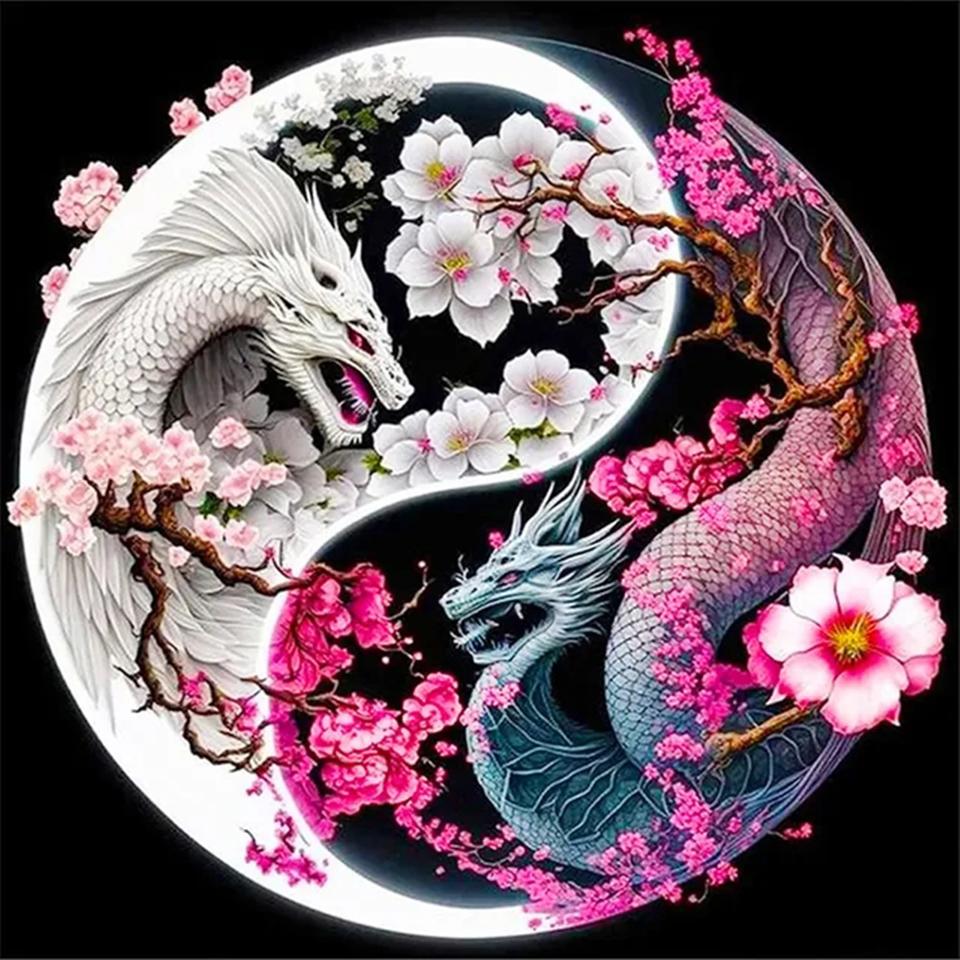 5d DIYDiamond Embroidery Dragon Full Round Square Diamond Hand Crafts Painting Novelty 2024 Animal Embroidery Home Decoration