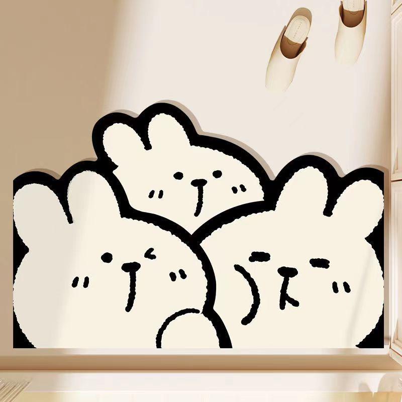 Diatom Mud Cute Panda Cartoon Mat Toilet Absorbent Non-slip Resistance Dirty Entry Toilet Foot Mat Bathroom Mat