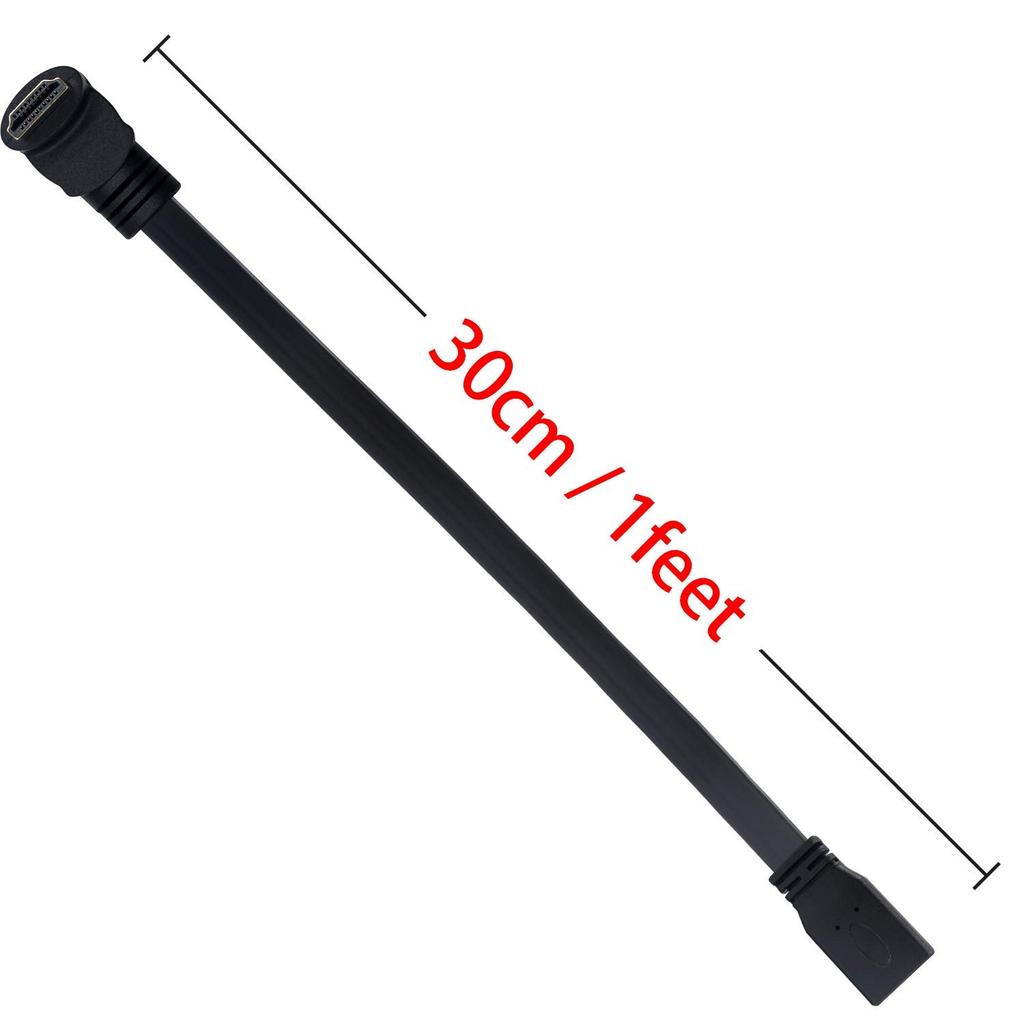 Удлинитель HDMI 90 градусов, удлинительный кабель HDMI 4K HDMI, 30 см, удлинительный кабель HDMI, позолоченный терминал, высокоскоростной тонкий плоский удлинитель кабеля HDMI 4K 3D