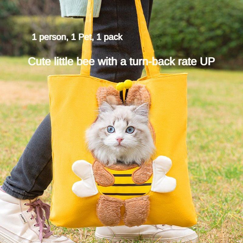 Домашнее животное Милая парусиновая сумка для домашних животных Гаджет для прогулок Свободный и удобный анти-расстегиваемый Маппет Британская короткошерстная Американская короткошерстная незаменимая вещь для путешествий