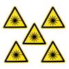 5pcs Triangle Warning Sign Sticker 2.5/5cm Alarm Logo Label Beware Hurting Heating Corrosion Poison Laser Bumping Self-Adhesive