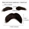 Eyebrows Kits Cosplay Props Decoration Fake Mustache Set Facial Hair For Club Activities Masquerade Costume Party Halloween Male