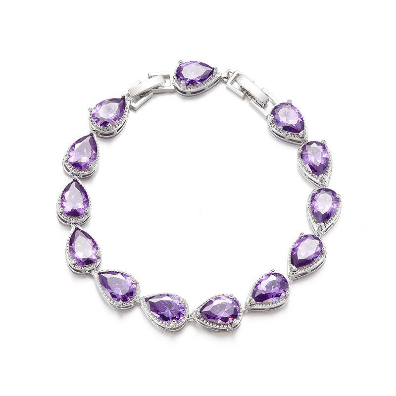 Самый продаваемый европейский и американский браслет с микро-инкрустацией из циркония ААА в форме капли воды, женская мода, свадебные украшения для невесты