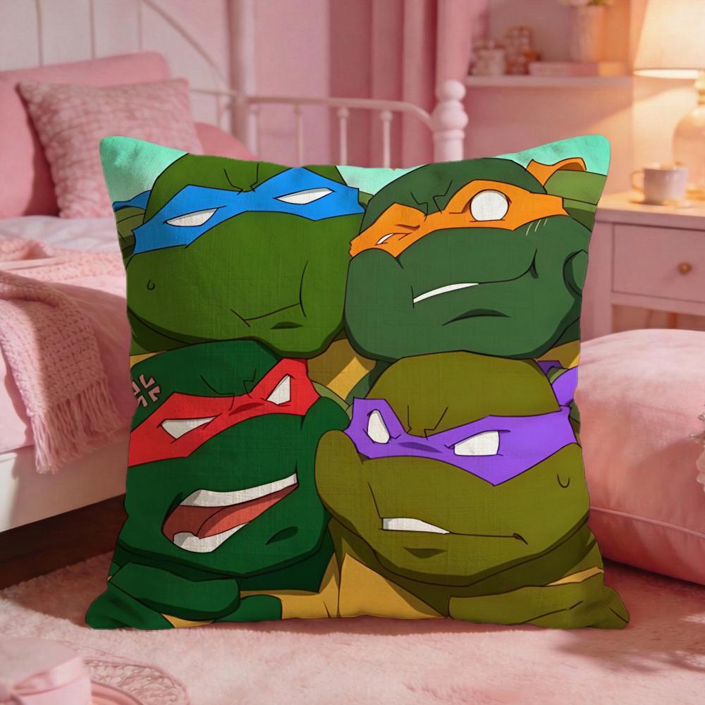 mMutant Ninja Turtles Cushion Cover Premium Comfort Reversible Pillow Cove Two in One Design for Any Room Car Interior