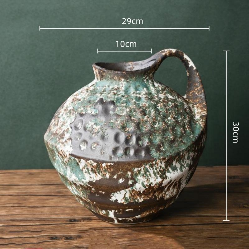 Керамическая Ваза Горшок из Грубой Керамики Ваза для Цветов Аксессуары для Цветочных Композиций Керамические Изделия Ручной Работы Декор для Дома Цветочный Горшок