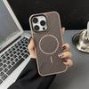 Применимо к iPhone16 Магнитный чехол для телефона из углеродного волокна Apple 13/14 Противоударная матовая защитная крышка с большим отверстием