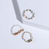 Trendy Love Heart Acrylic Bohemia Pearl Finger Ring Set Party Jewelry Beaded Rings Women Ring