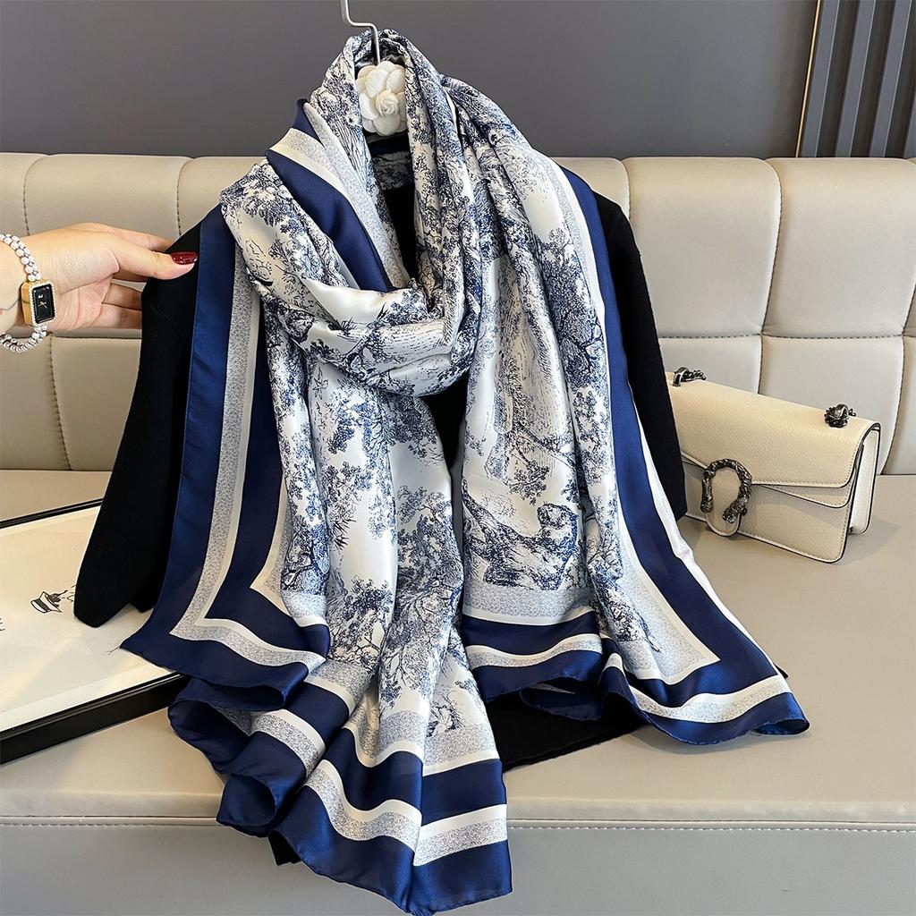 Женские 180*90 см модные красивые мягкие шелковые шарфы женские женские шаль хиджаб накидка платок бандана кашне пляжное парео