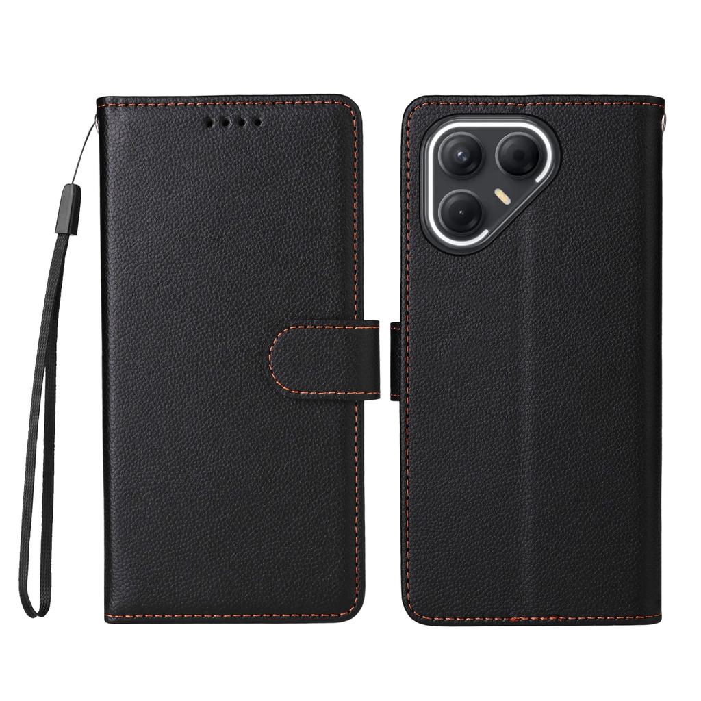 For TECNO Pova 7 5G Case RFID Blocking 3 Card Slots PU Leather Phone Cover with Wrist Strap
