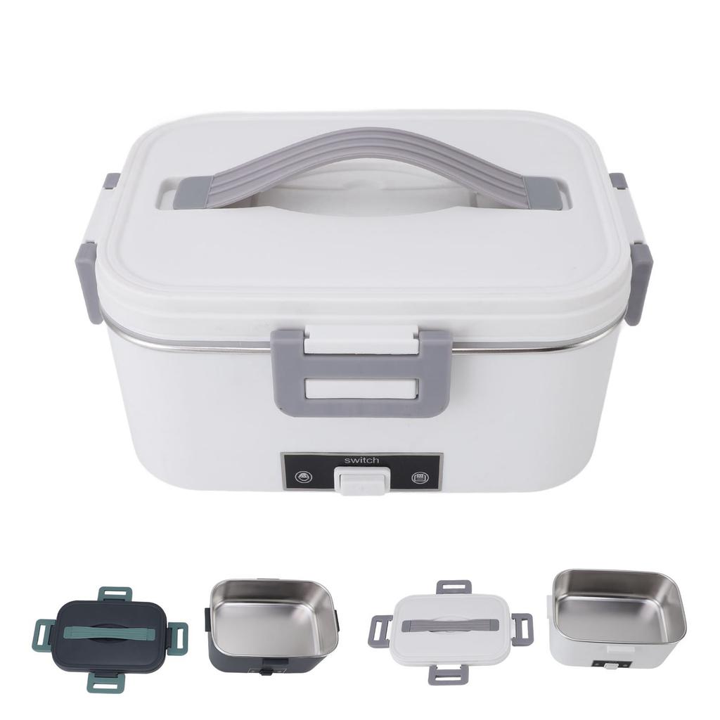 Электрический ланч-бокс 1,8 л с циркуляцией воздуха на 360 градусов, подогрев, вкладыш из нержавеющей стали SUS304, можно мыть в посудомоечной машине, портативный ланч-бокс