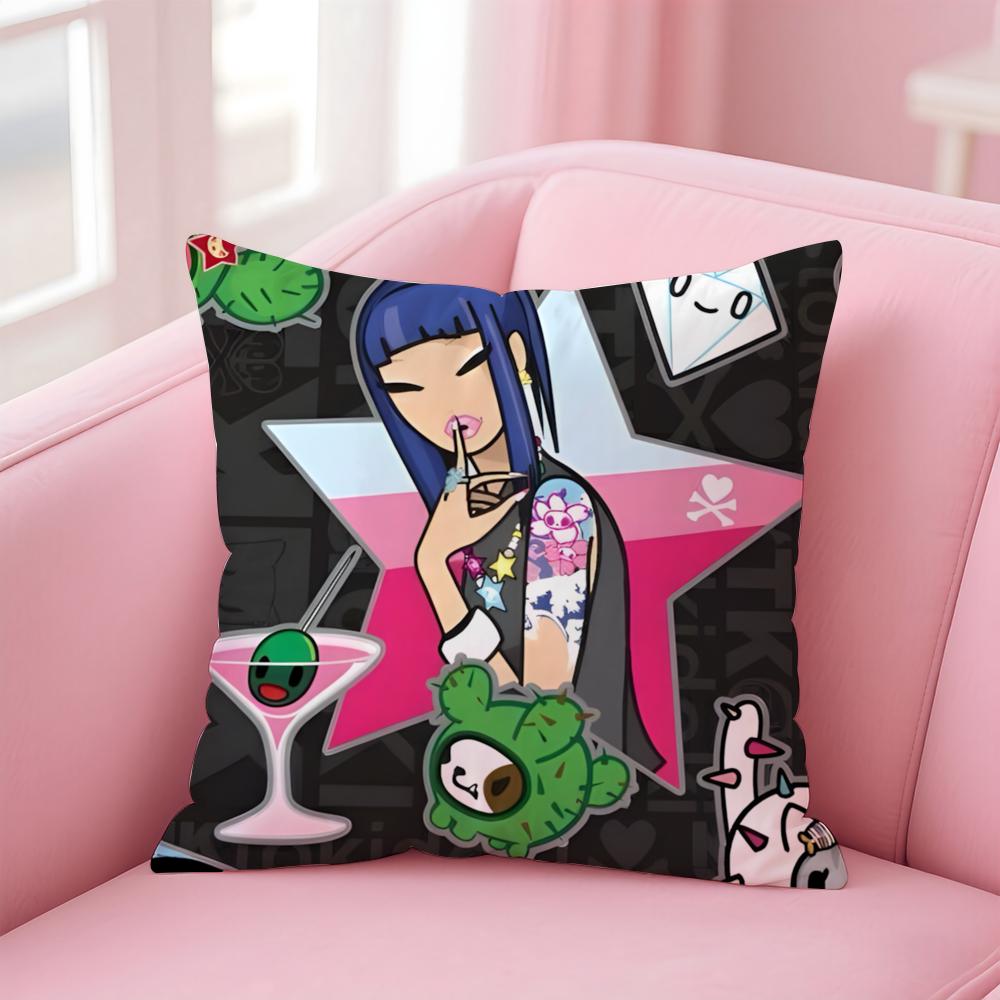 Чехол для подушки T-Tokidoki для дома и автомобиля, многоцелевой чехол для подушки - Двусторонний, Мягкий и прочный для ежедневного использования