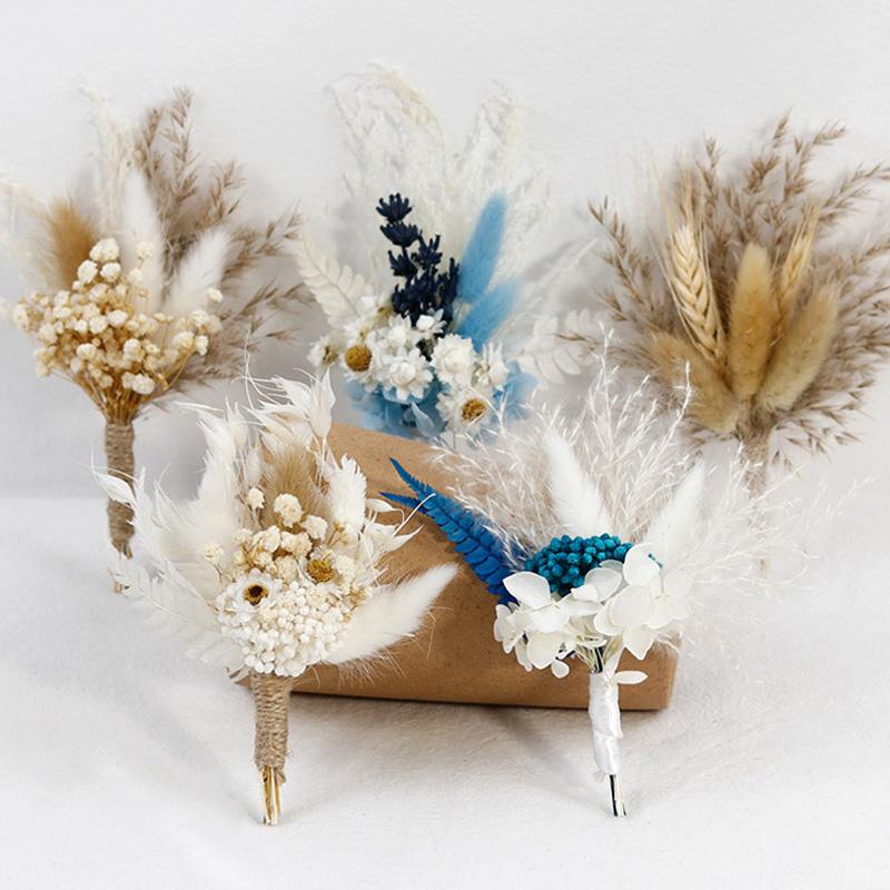 1 шт. DIY сушеный цветок мини-корсаж цветок брошь воротник булавка сушеные растения украшение домашний декор невесты