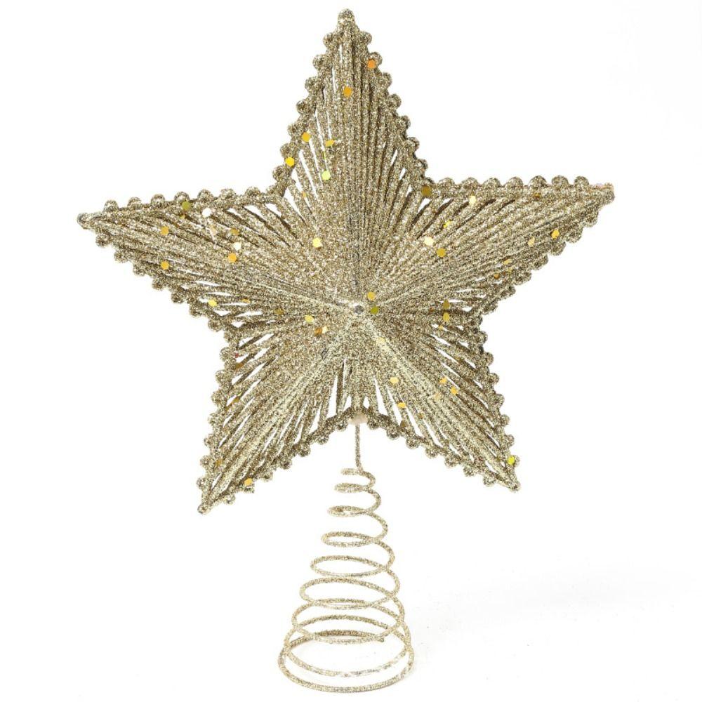 Shining Tree Topper Stars Five-pointed Star Christmas Tree Ornaments  New Year