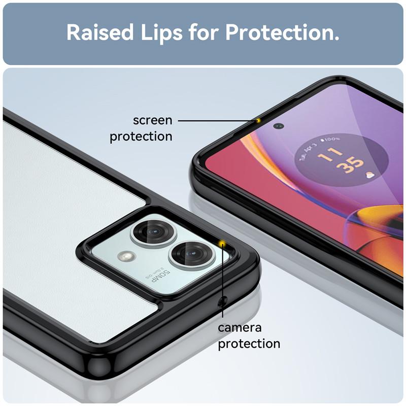 Чехол для Motorola Moto G84 Чехол для Moto G84 6,5-дюймовый цветной мягкий силиконовый прозрачный бампер для Motorola Moto G84 5G