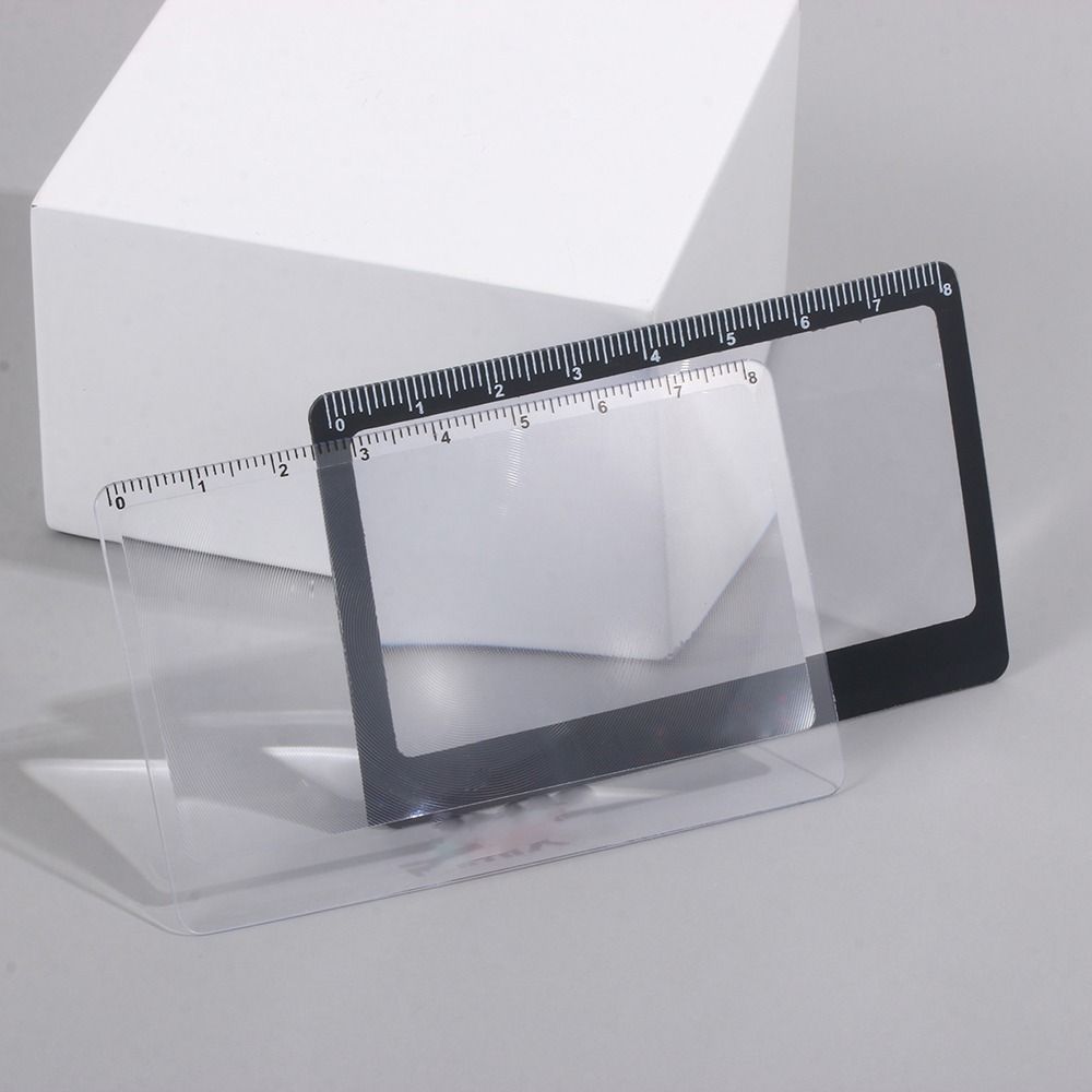 With Scale Hd Reading Mirror Card Magnifying Glass 3X Fresnel Lens Outdoor Fire Magnifying Glass