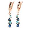 SIMJOO Rose Gold Colorful Zircon Long Ear Stud High Grade Jewelry