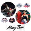 Ribbon Bow Muay Thai Shorts Pants Kickboxing Boxing MMA UFC Martial Arts Unisex Men Women Kid Quick Dry Print Elastic High Waist Polyester Training