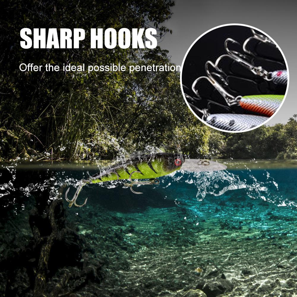 Набор из 20 рыболовных приманок, пластиковые рыболовные приманки, набор приманок с крючками для морской пресноводной рыбы