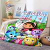Cartoon Gabby's Dollhouse Cute Cashmere Blanket Children and Girls Warm Portable Plush Cozy Throw Blanket Bed Sofa Blanket