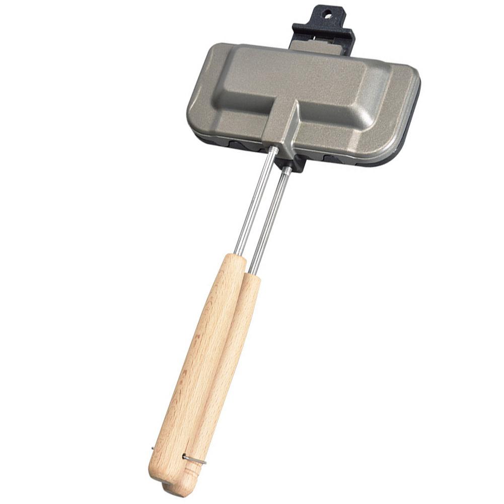 Противень для выпечки сэндвичей, двусторонняя сковорода для яиц, гамбургеров, устойчивая к высоким температурам, с длинной ручкой для завтрака, блинов, тостов, омлетов