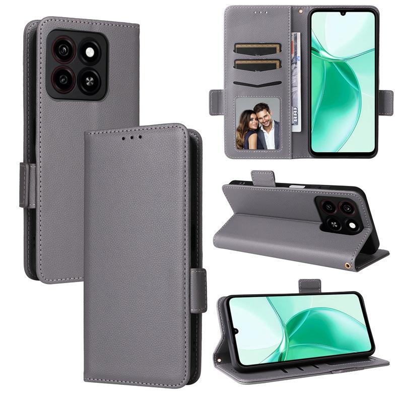 Чехлы-книжки для ZTE Blade A35/Blade A55 Кожаный чехол [Flip Vintage Leather] Кошелек противоударный прочный ретро-чехол для телефона