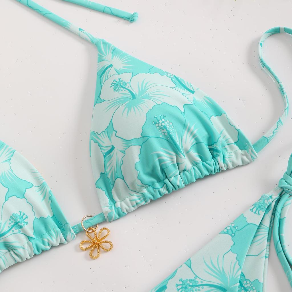 2025 Euro-American New Style Lace-Up Backless Sexy Split Bikini Swimsuit for Women