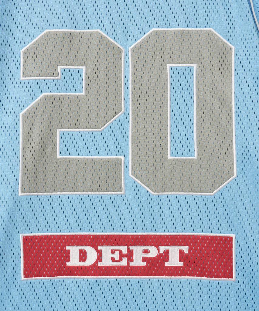 PHYPS MOTORCYCLE Motorcycle Piping Mesh Short Sleeve Light Blue