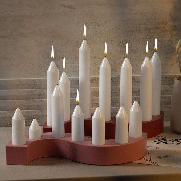 YS DIY Porous S-Shaped Candle Holder Silicone Mold Handmade Plaster Pendant Candlestick Holder Drops Glue Mould Home Decoration