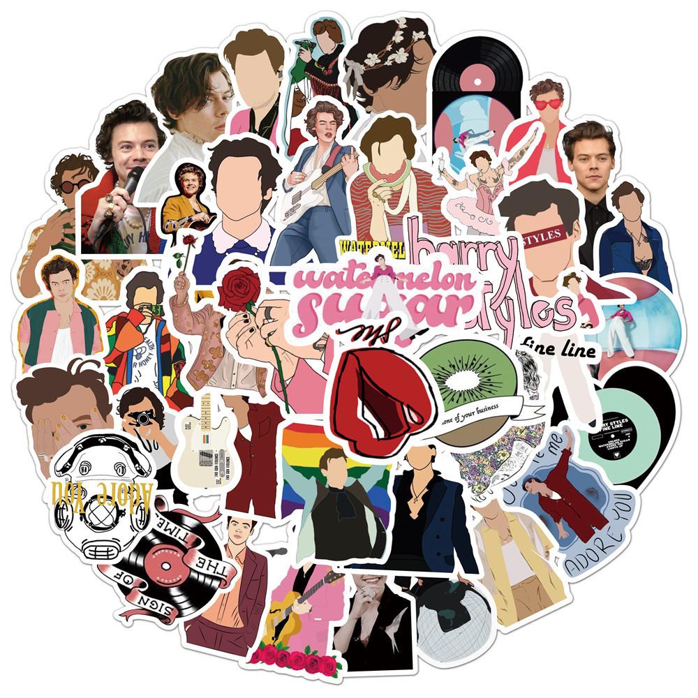 50Pcs Singer Harry Style Tu Stickers Waterproof Decals DIY Refrigerator Scrapbook Skateboard Helmet Stickers