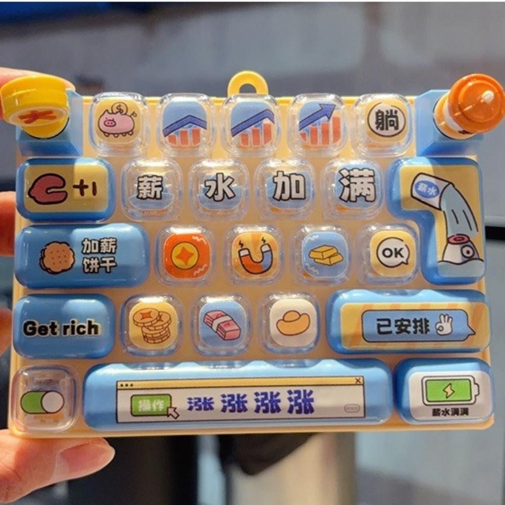 Pressable Keys 26 Keys Keyboard Keychain Rotatable Keyboard Clicker Keychain Backpack Decor