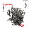 Portable Line tackle Stainless Steel Barrel Swivel Fast lock  Connector Fishing Hanging Snap
