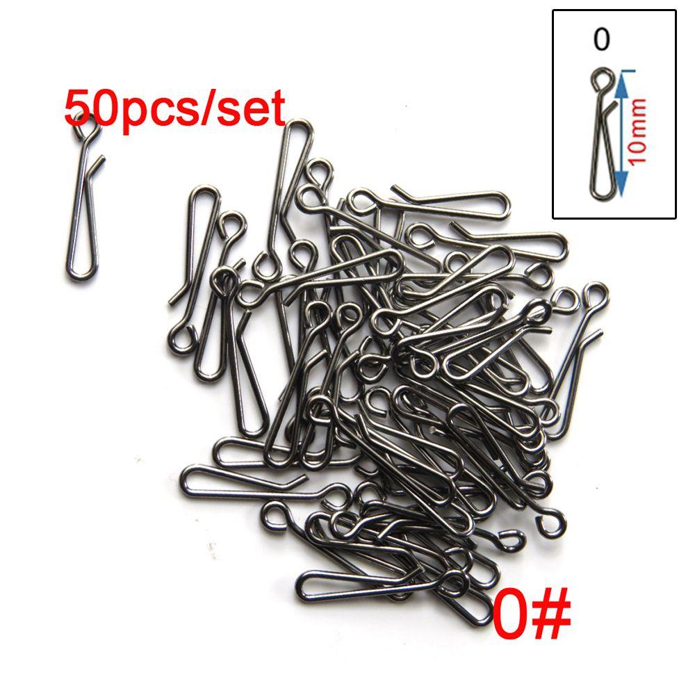 Portable Line tackle Stainless Steel Barrel Swivel Fast lock Connector Fishing Hanging Snap