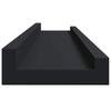Picture Ledges 2 pcs Black 80 x 9 x 3 cm MDF