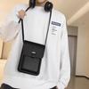 Small Women Men Shoulder Messenger Bags Korean Fashion Pu Leather Student Crossbody Bag for Teenager Unisex Phone Handbags