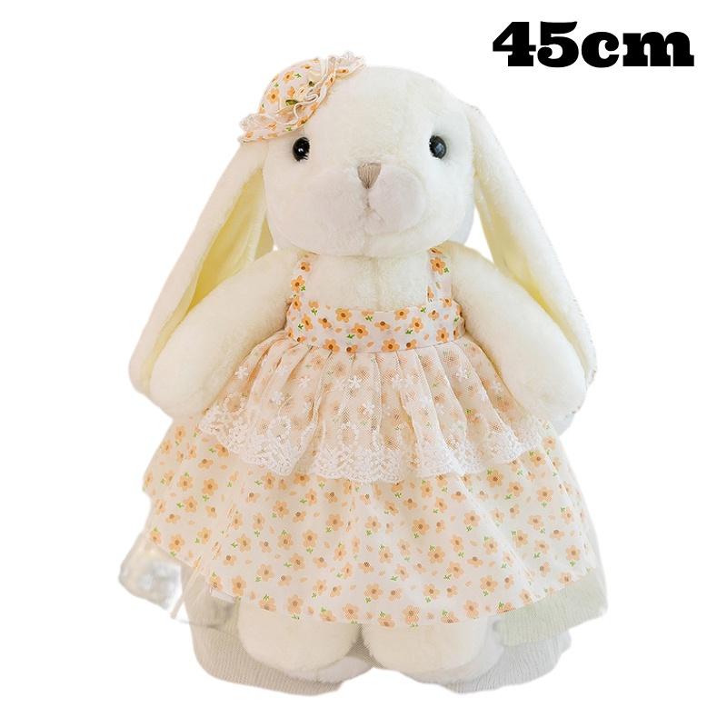 Floral Print Princess Bunny Plush Toy Perfect Birthday Gift For Adults