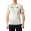 Puma Футболка Mcfc Prematch Color Block Casual с круглым вырезом и коротким рукавом, мужская, бежевая, 774370-03