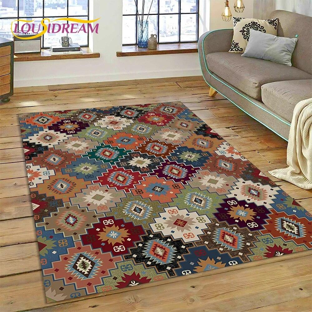 Classics Bohemia Nordic Turkish Celts Carpet Rug for Home Living Room Bedroom Sofa Doormat Decor,kid Area Rug Non-slip Floor Mat
