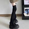 Japanese Lolita Over Knee High Sock Harajuku 60cm Long Leg Warmers Women Stockings Fashion Black White Cotton Boot Cover Socks