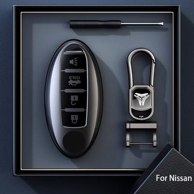 Титаново-серый для Nissan X Trail T32 2020 Rogue Patrol Murano Htrail Maxima Чехол-держатель для брелока автомобильного ключа с 4 кнопками Аксессуар