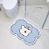 Линия Щенок Диатомовая Грязь Коврик для Ванной Коврик для Ног Дверь Туалета Абсорбирующий Коврик для Пола Милый Туалет Необычной Формы Нескользящий Коврик