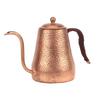 Desirable Pure Copper Kettle, Coffee Pot, Direct Heat, Narrow Mouth, 550ml, Drip Pot, Durable, Hand-Hammered Finish, Gas Stovetop Compatible