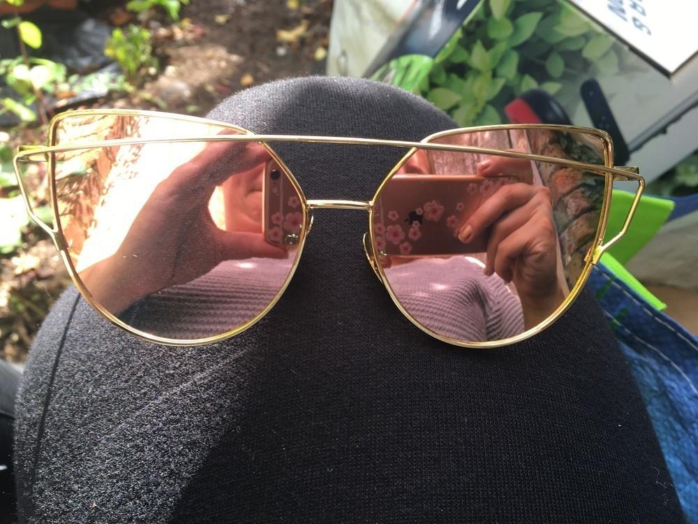 Женские солнцезащитные очки с двойной металлической переносицей, очки для вождения на открытом воздухе