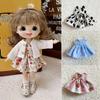 Lotus Leaf Sleeve Dolls Outfits Dresses Fashion Doll Clothes Skirt  1/11 OB11 Dolls/1/12 BJD