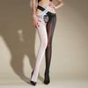 Контрастный цвет Женские сексуальные чулки Масло Блестящие колготки Танцы на пилоне Открытая промежность Клубная одежда Прозрачные Шелковистые на ощупь Эротические колготки