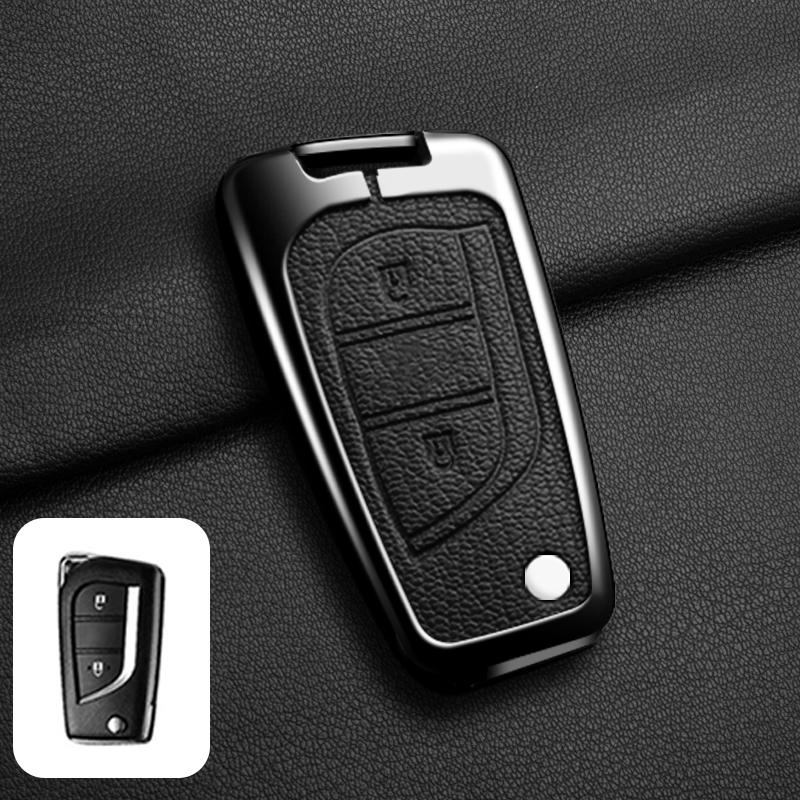 OFWP3 Leather Car Key Cover Case Shell for Toyota Hilux Revo Auris Corolla Reiz Avensis Verso Yaris Aygo Rav4 Scion TC IM 2017 2016
