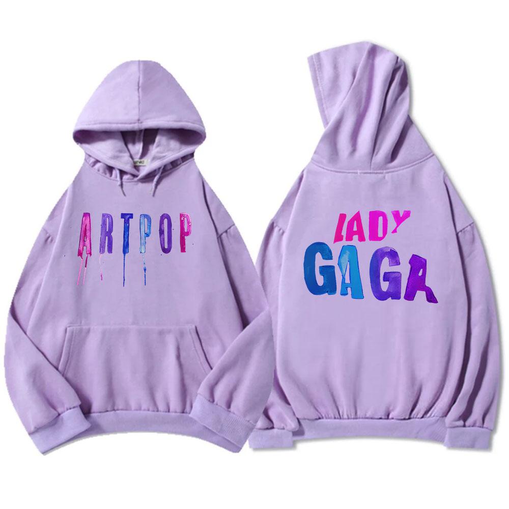Уличная мужская одежда ARTPOP Толстовки с капюшоном Lady-Gaga Хип-хоп Зимние толстовки с капюшоном Графический принт Пуловеры Повседневная толстовка унисекс